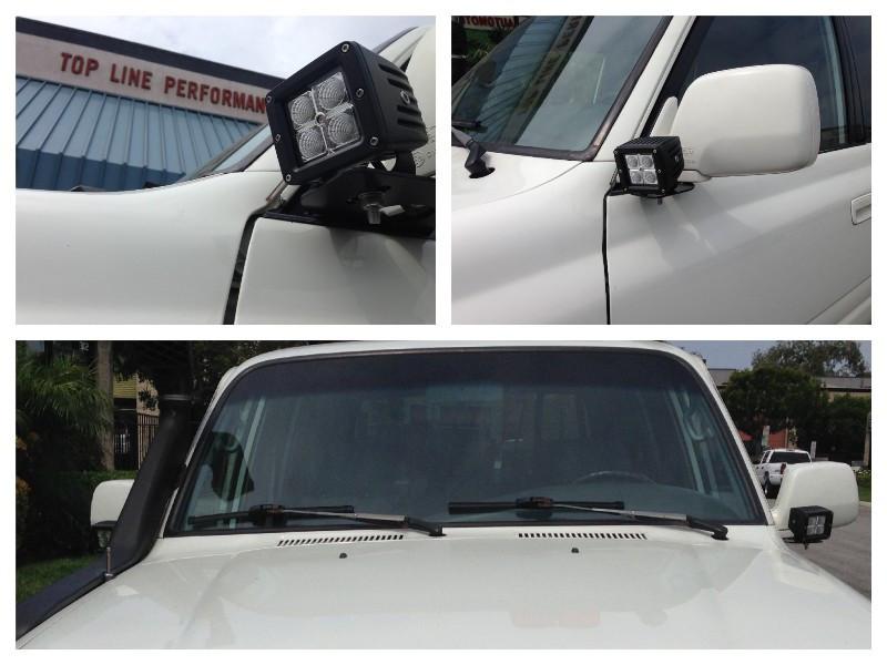 Ditch Light Mirror Mounts - FZJ80 Toyota Land Cruiser Lexus LX450